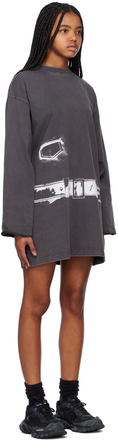 Majica We11done We11done Trompe L'Oeil T-Shirt Minidress Siva | WD-TO1-23-894-W-CH, 1