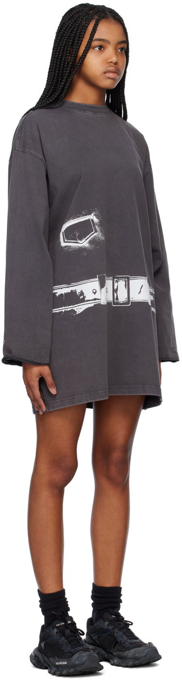 Majica We11done We11done Trompe L'Oeil T-Shirt Minidress Siva | WD-TO1-23-894-W-CH, 1