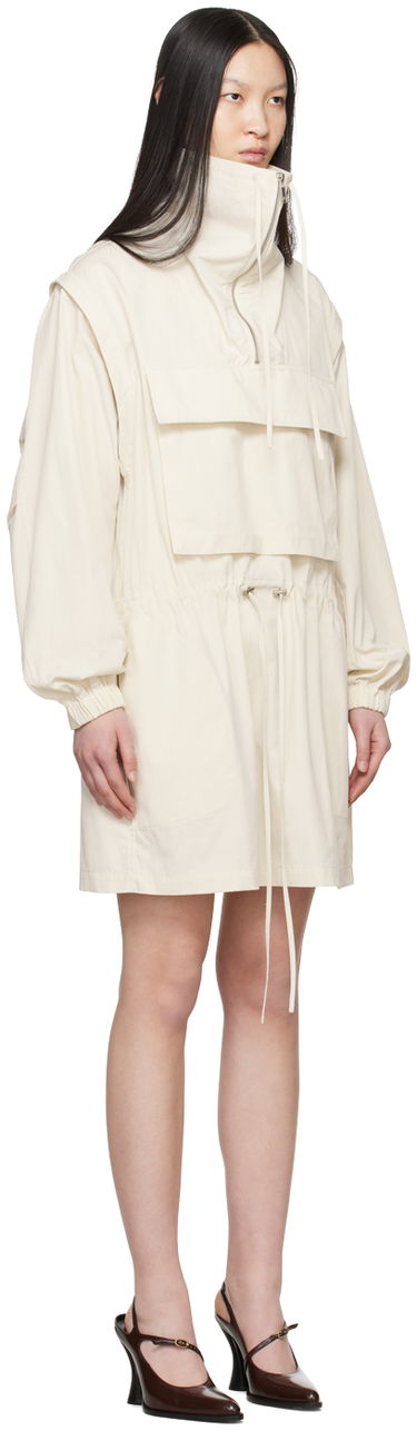 Obleke Helmut Lang Helmut Lang Gusset Minidress Bež | O04HW601, 1