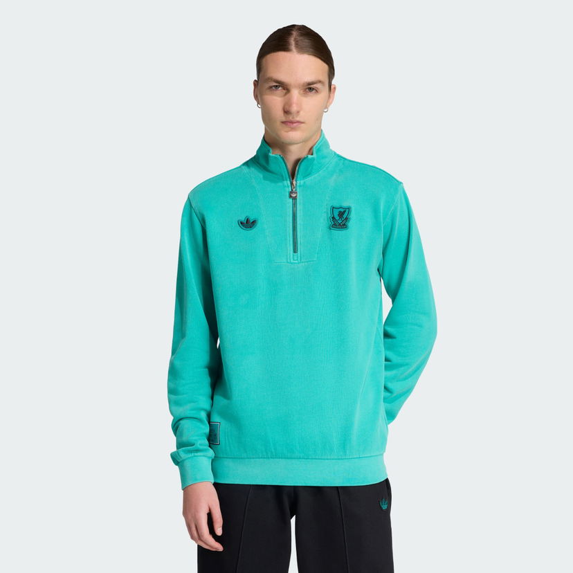 Pulover adidas Performance Top Liverpool FC Terrace Icons Turkizna | JX0668