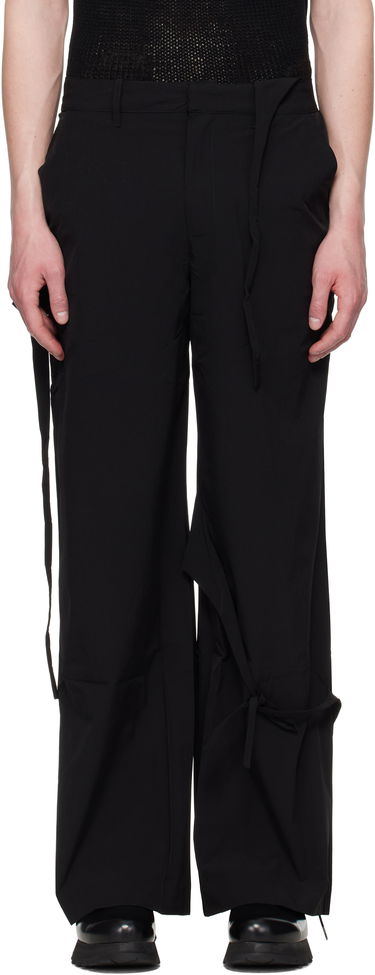 Hlače HELIOT EMIL HELIOT EMIL Lavic Tie Waist Trousers Črna | SS25_M_10_194_BLK01, 0