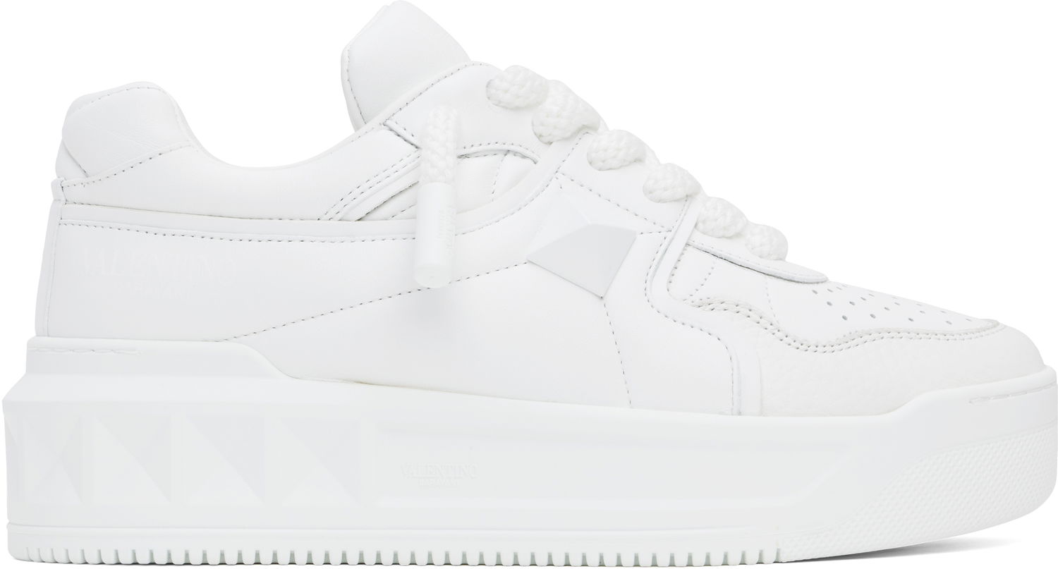 Superge in čevlji Valentino Valentino Garavani One Stud XL Nappa Leather Low-Top Bela | 6Y2S0G37XTM, 0