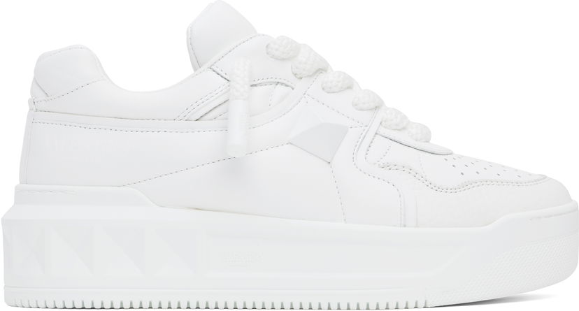 Superge in čevlji Valentino Valentino Garavani One Stud XL Nappa Leather Low-Top Bela | 6Y2S0G37XTM
