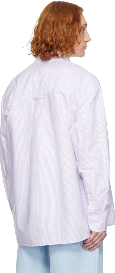 Srajce Studio Nicholson Studio Nicholson Ruskin Striped Shirt Lila | RUSKIN SNM - 1152, 2