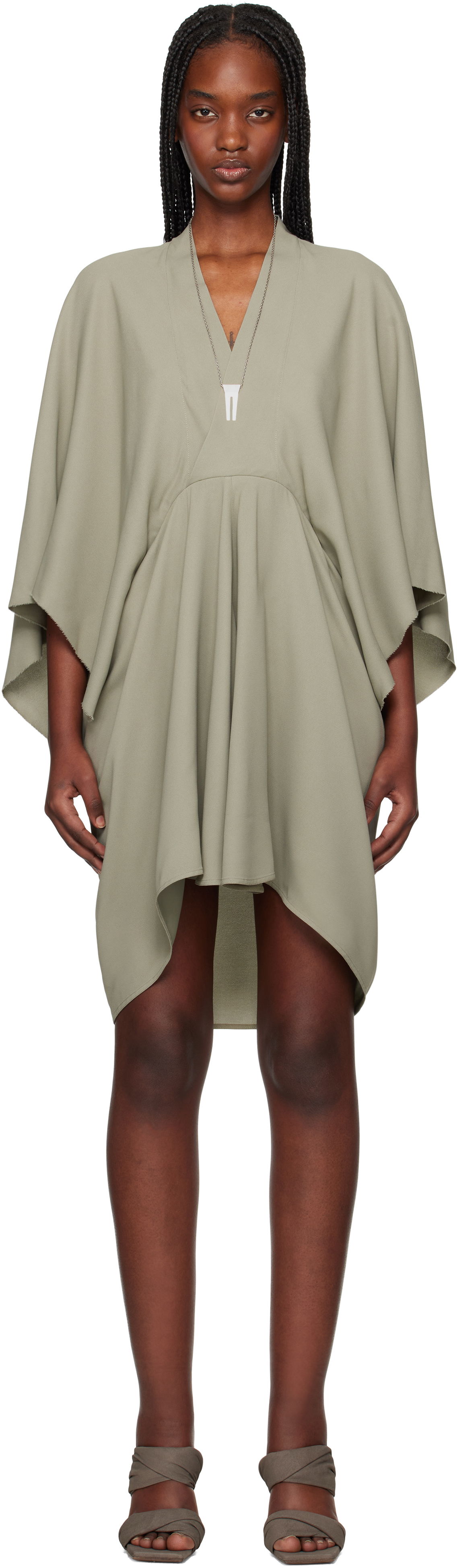 Obleke Rick Owens Rick Owens Hollywood Half Moon Minidress Zelena | RP01E7534 Y, 0