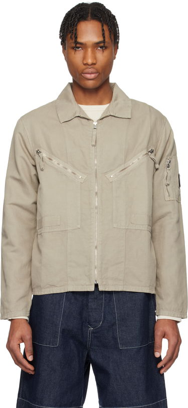 Bomber jakna C.P. Company C.P. Company Cotton Linen Zip Overshirt Bež | 18CMOS103A-006273G, 0