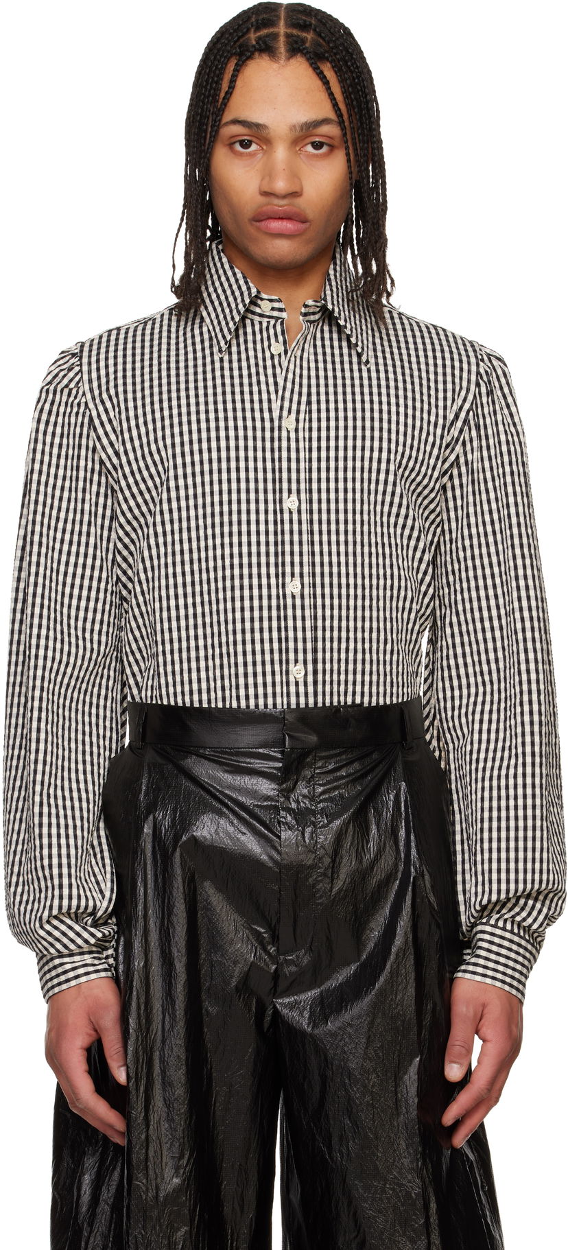 Srajce Walter Van Beirendonck Walter Van Beirendonck Gingham Wings Shirt Bela | 6004