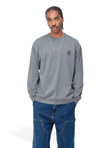 Majica Carhartt WIP L/S Vista T-Shirt "Mirror garment dyed" Siva | I030779_1NK_GD