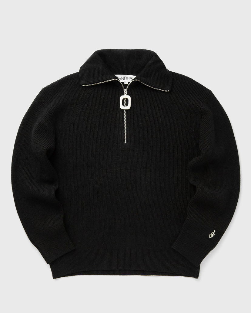 Pleteni pulover JW Anderson JW Anderson Half-Zip Jumper Črna | KW1285-YN0372-999