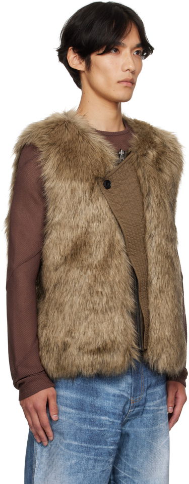 Telovnik Andersson Bell Andersson Bell Reversible Faux-Leather & Faux-Fur Vest Rjava | awa722u, 1