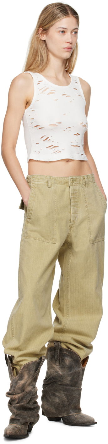 Hlače R13 R13 Wide Leg Trousers Bež | R13WR077-R381B, 3