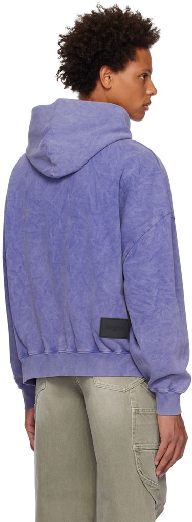Pulover We11done Wave Line Graphic Print Hoodie Lila | WD-TH3-22-708-U-NV, 2