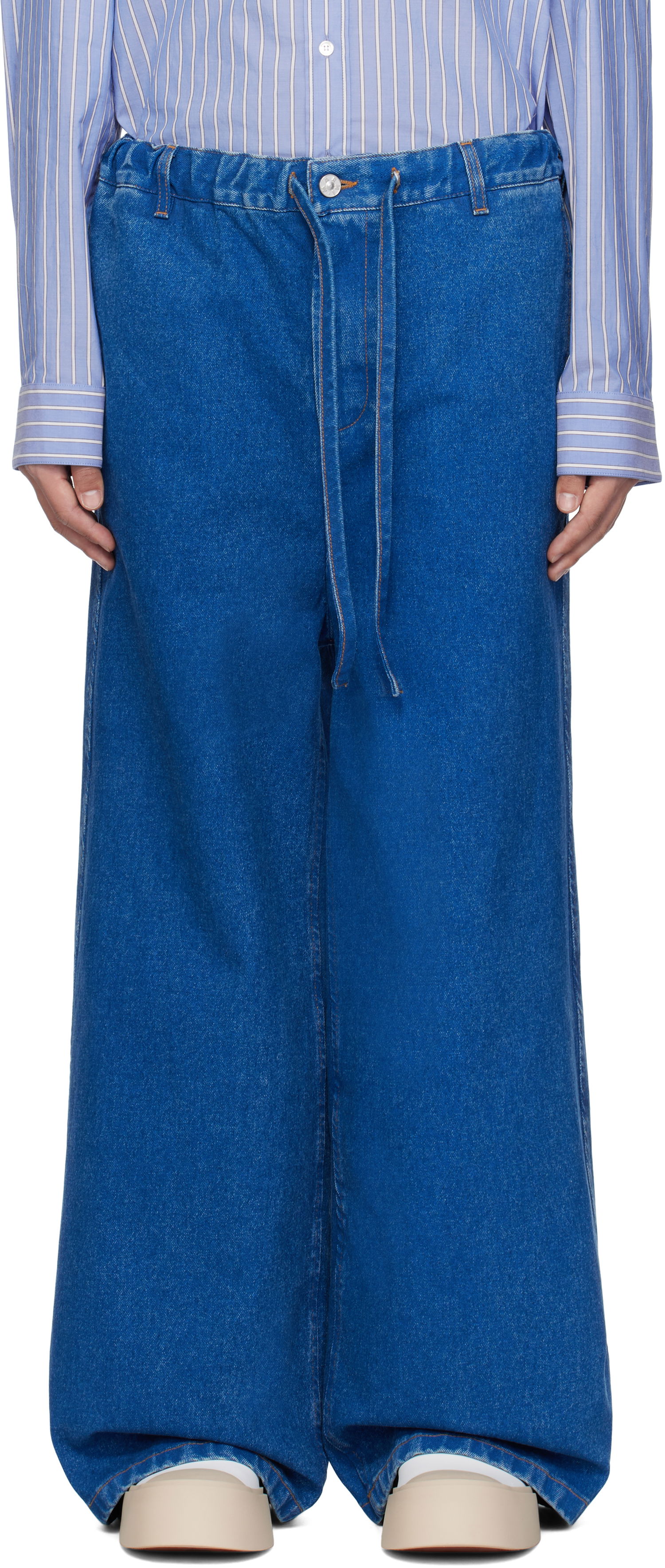 Kavbojke Marni Marni Drawstring Jeans Modra | PUJU0104A0 USCU83, 0