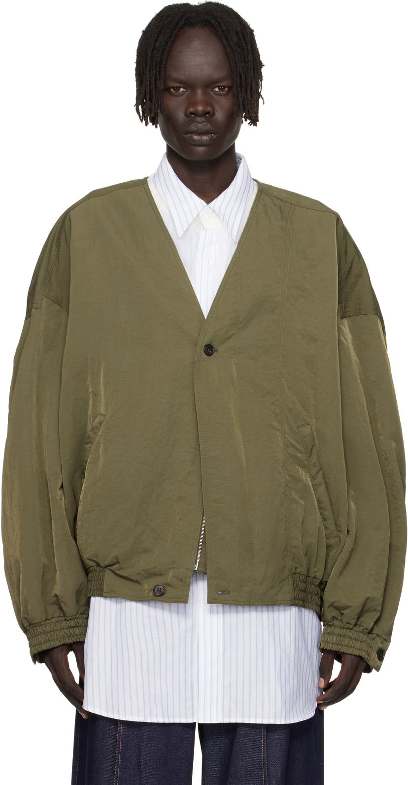 Bomber jakna HED MAYNER Hed Mayner Bomber Jacket Zelena | HMMB10028A-HB219