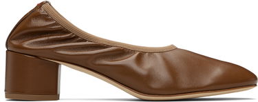 Obleke Aeyde Aeyde Gemma Leather Block Heel Pumps Rjava | A11-PU0215001222-225, 0