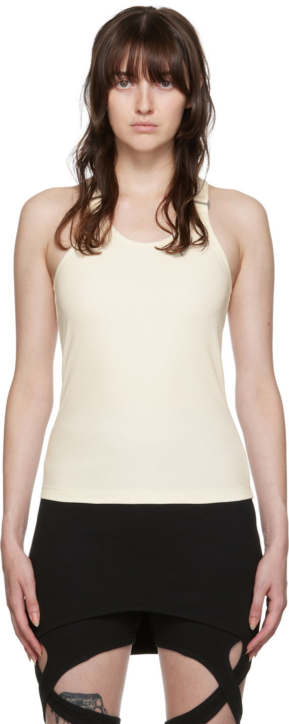Majica brez rokavov Dion Lee Fitted Tank Top Bež | C3069P22