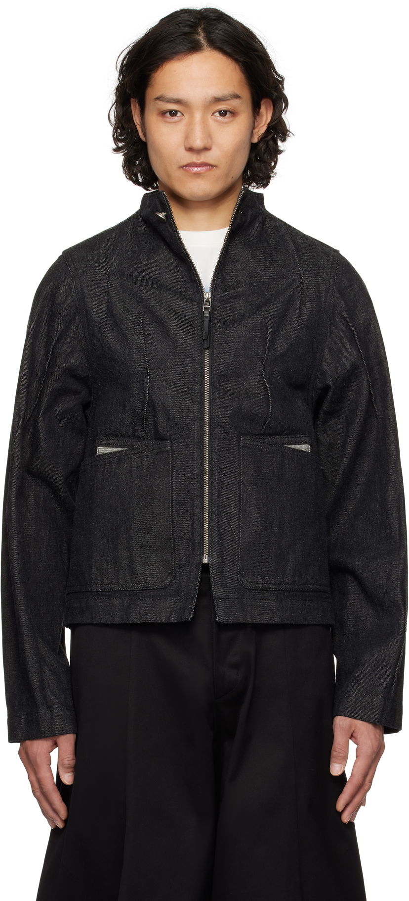 Jakna ADER ERROR ADER error Pintuck Denim Jacket Črna | BO01SSJK0108BK