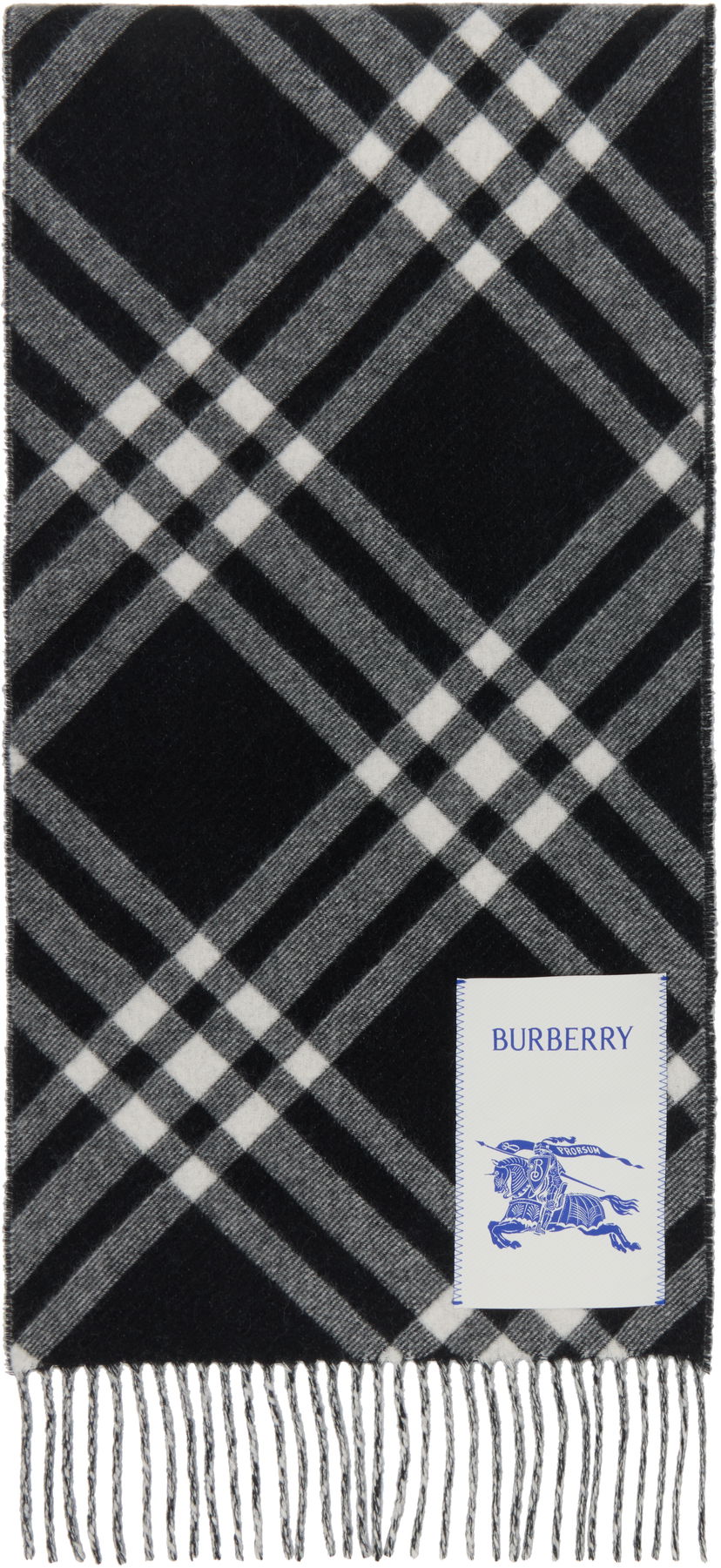 Šala Burberry Cashmere Check Scarf Črna | 8099650