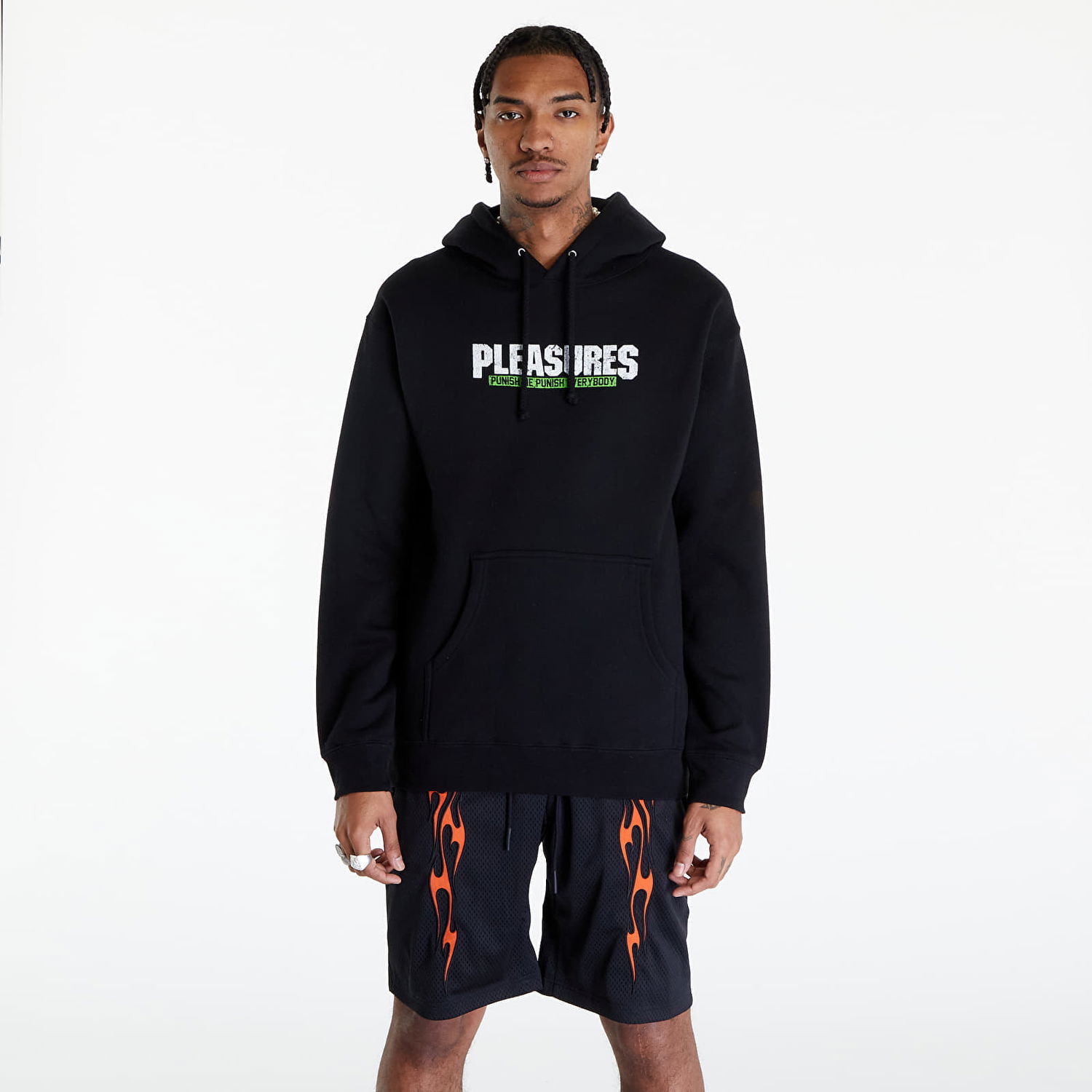 Pulover Pleasures Punish Hoodie Črna | P24SP054 BLACK, 0