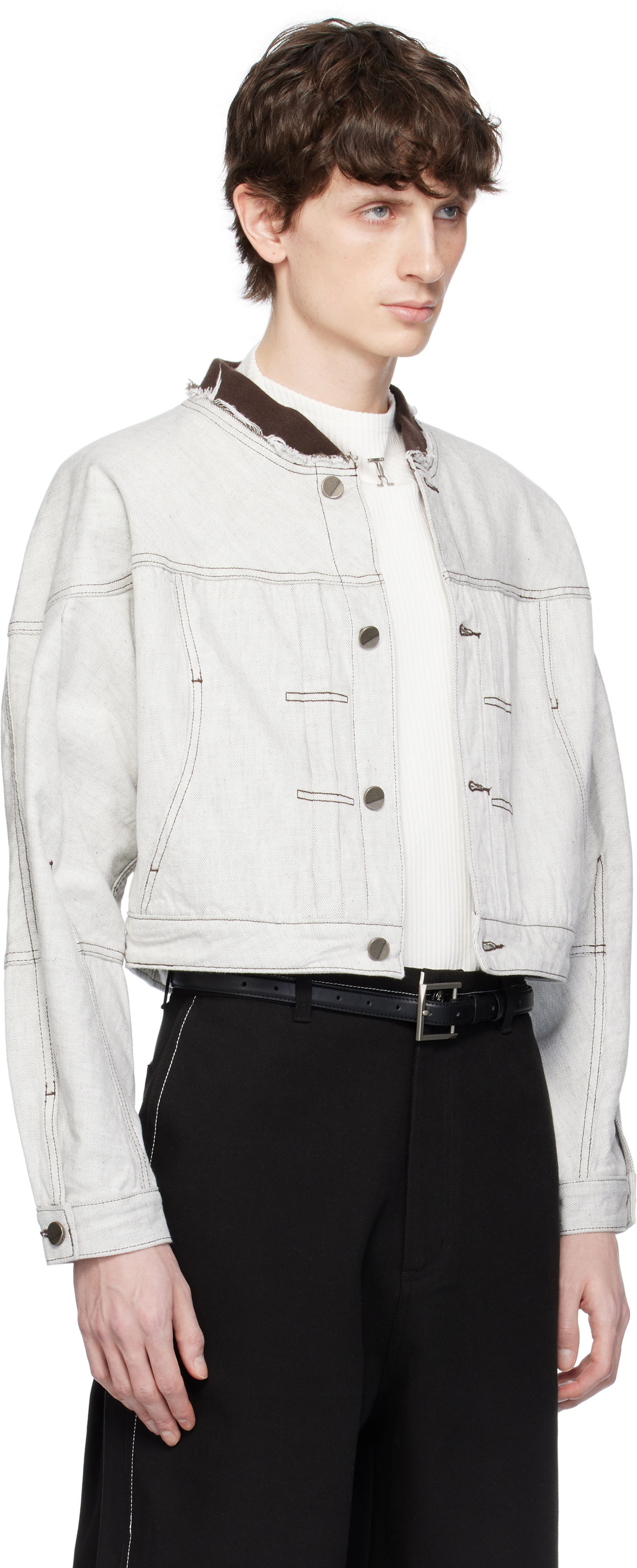 Bomber jakna ADER ERROR ADER error Product. 21 Cropped Denim Jacket Bela | BO01SSJK1601WH, 1