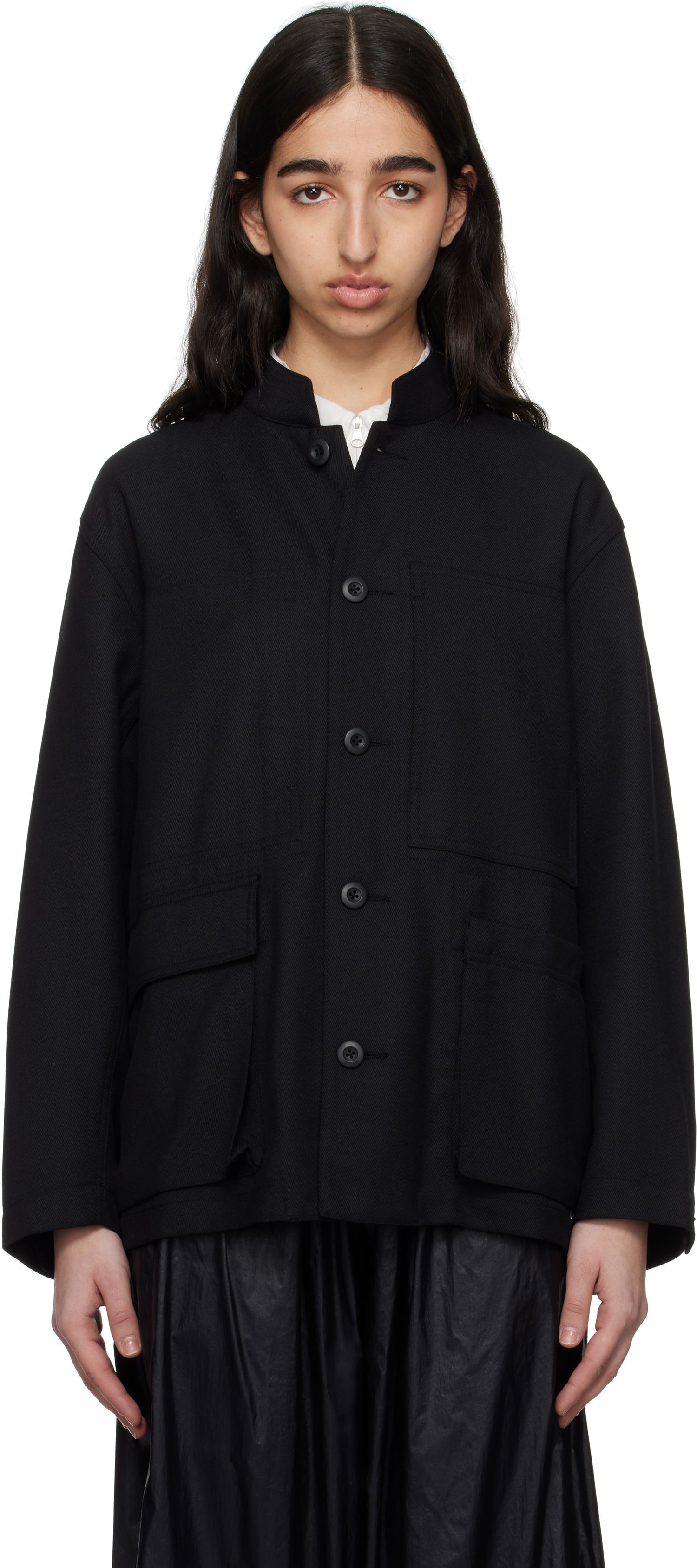 Jakna Snow Peak Snow Peak Hybrid Wool Utility Jacket Črna | JK-25SU103, 0