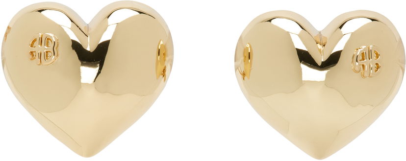 Uhani Anine Bing ANINE BING Heart Earrings Kovinski | A-15-10448-GLD1