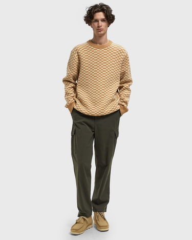 Pleteni pulover Patagonia Recycled Wool-Blend Checkered Sweater Bež | 50655-FTGO, 2