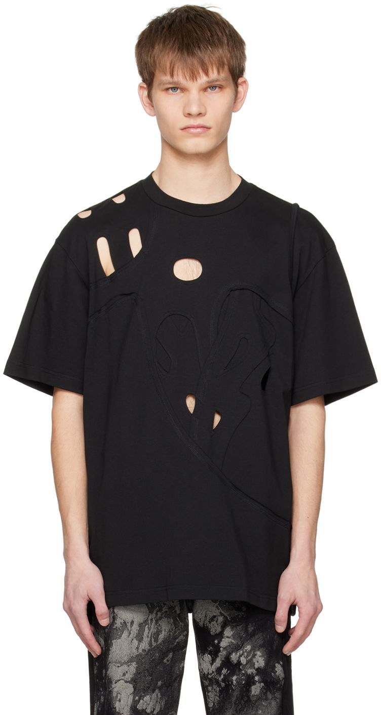 Majica Feng Chen Wang Feng Chen Wang Cutout T-Shirt Črna | FUS15TS01B, 0
