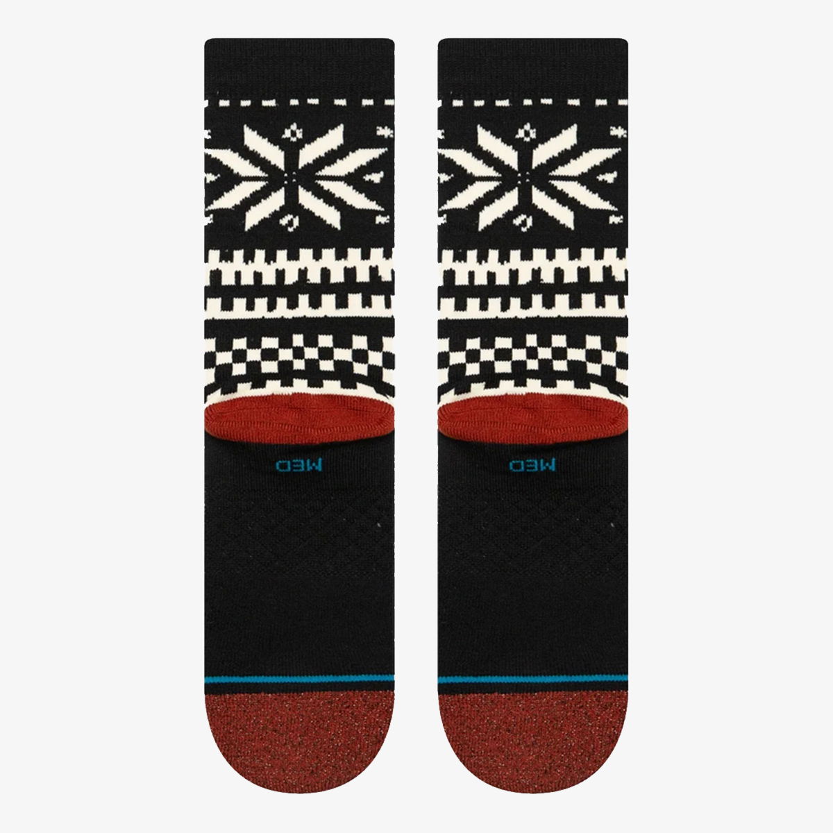 Nogavice Stance Snowflake Patterned Crew Socks Črna | W555D24FLA-BLK, 0
