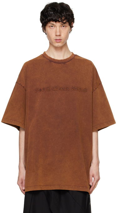 Majica Feng Chen Wang Feng Chen Wang Washed Logo T-Shirt Rjava | FUF18TS07, 0