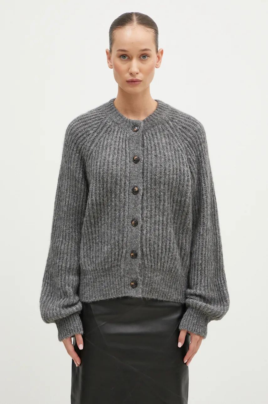 Pleteni pulover Samsoe Samsoe Crewneck Sweater Siva | F24300040, 0