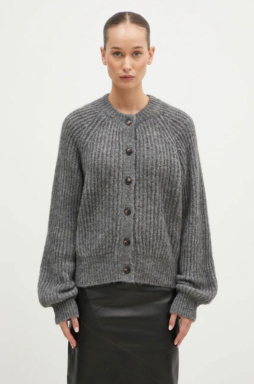 Pleteni pulover Samsoe Samsoe Crewneck Sweater Siva | F24300040