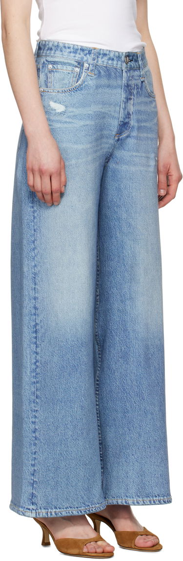 Kavbojke rag & bone rag & bone Miramar Sofie Ankle Wide-Leg Trousers Modra | WCW24S70078207, 4