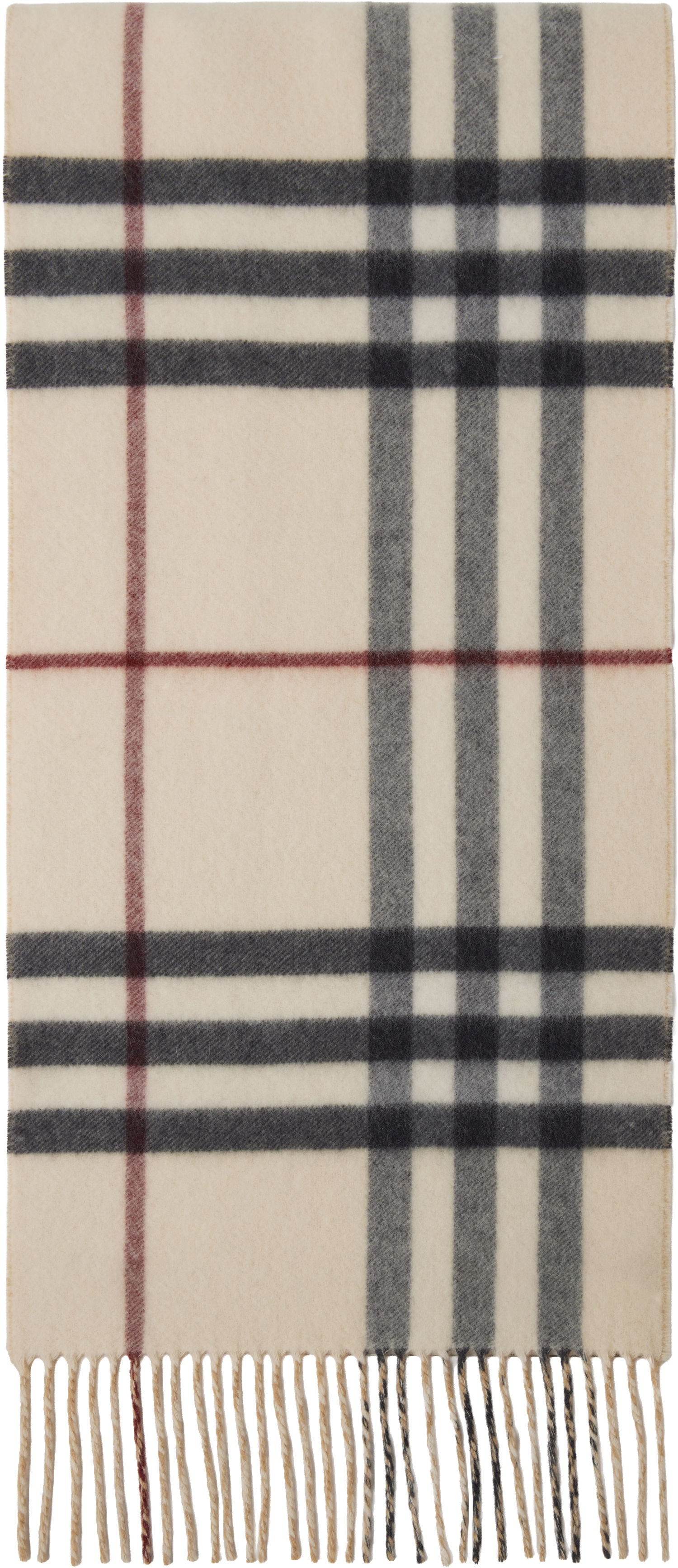 Šala Burberry Burberry Reversible EKD Check Cashmere Scarf Bež | 8095224, 1