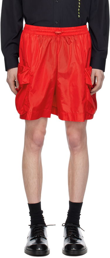 Kratke hlače Simone Rocha Simone Rocha Cargo Flap Pocket Drawstring Shorts Rdeča | 4135 1067, 0