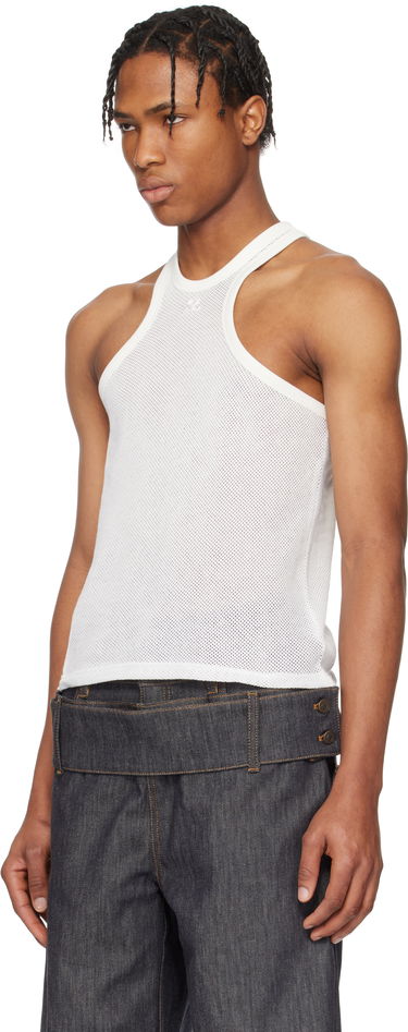 Majica brez rokavov Courrèges Courrèges Scuba Mesh Tank Top Bela | 125JDE095JS0069, 3