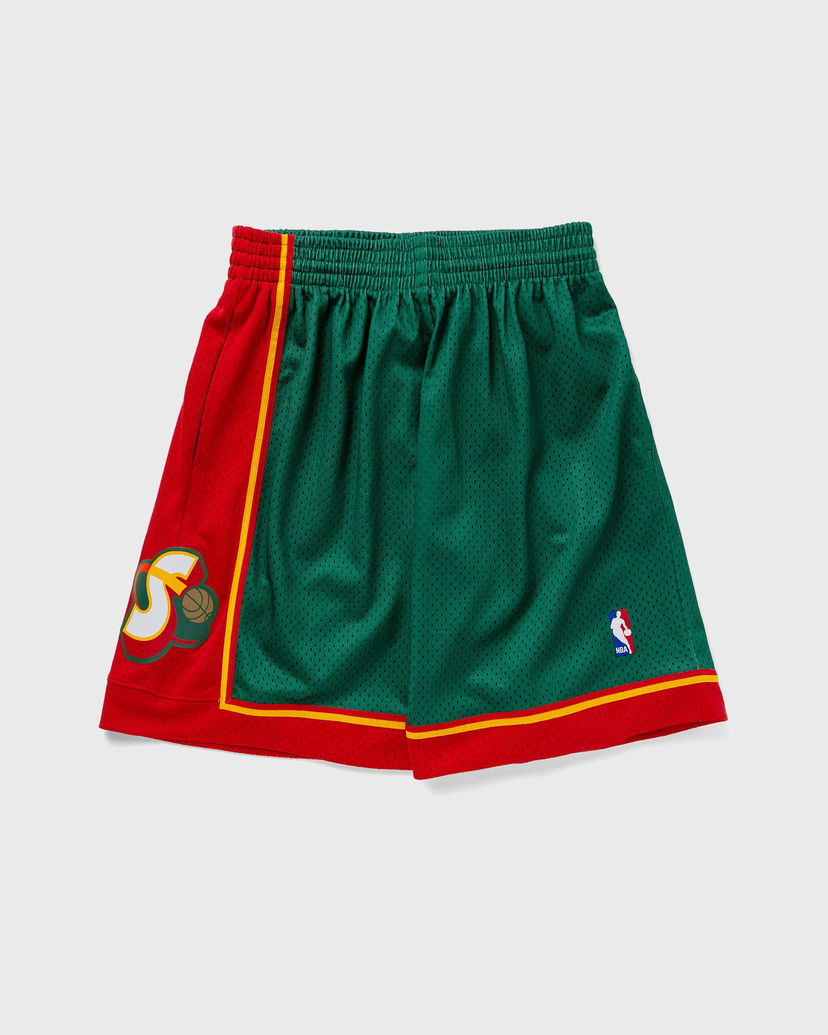 Kratke hlače Mitchell & Ness NBA Swingman Shorts Seattle SuperSonics Road 1995-96 Zelena | SMSHGS18253-SSUDKGN95