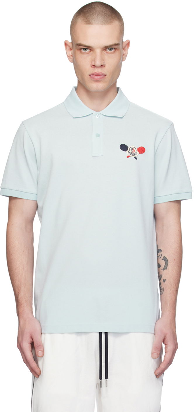 Polo majica Moncler Appliqué Polo Modra | J10918A0000989A16