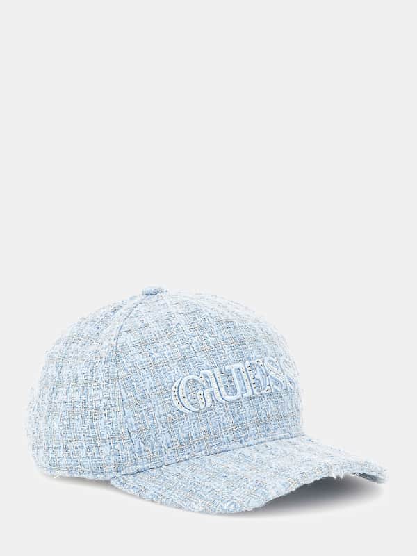 Kapa GUESS Tweed Baseball Cap Modra | W5RZ04WGW82