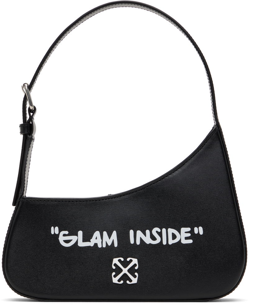 Torbica Off-White Off-White Jitney Quote Shoulder Bag Črna | OWNN18AC99LEA0011001