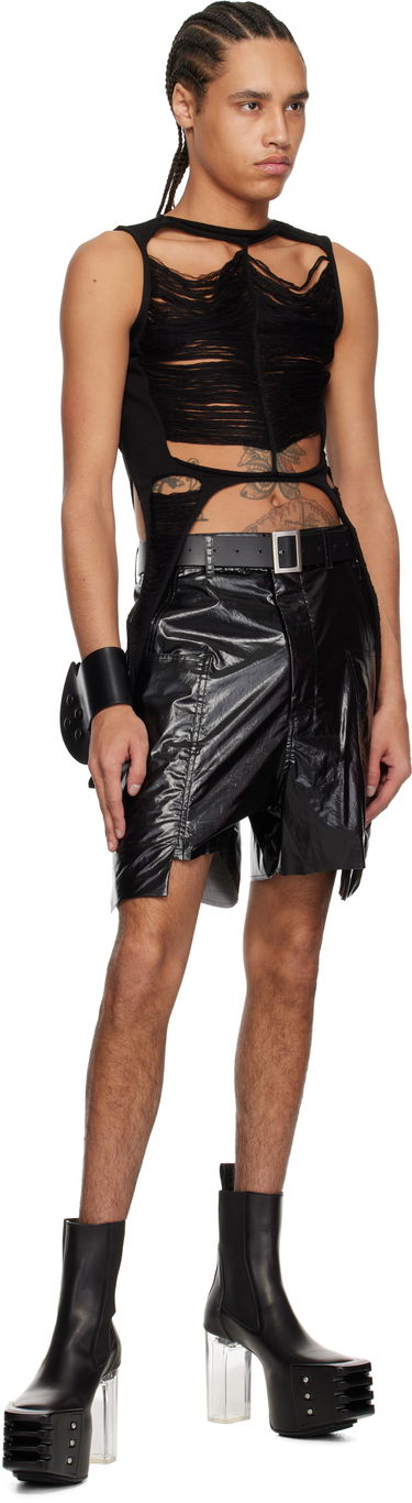Majica brez rokavov Rick Owens Rick Owens Hollywood SL Cutout Tank Top Črna | RR01E5670 KGRIDM, 3