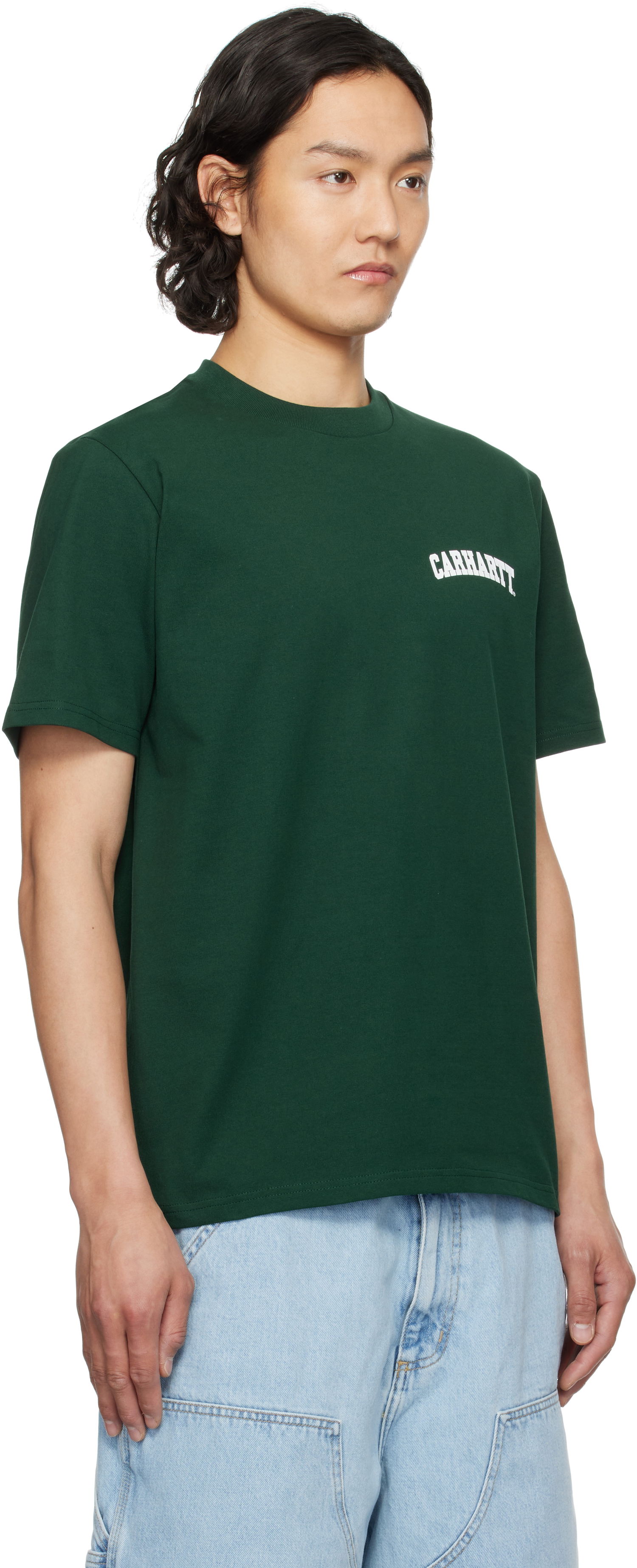 Majica Carhartt WIP Short Sleeve University Script T-Shirt Zelena | I034852, 1