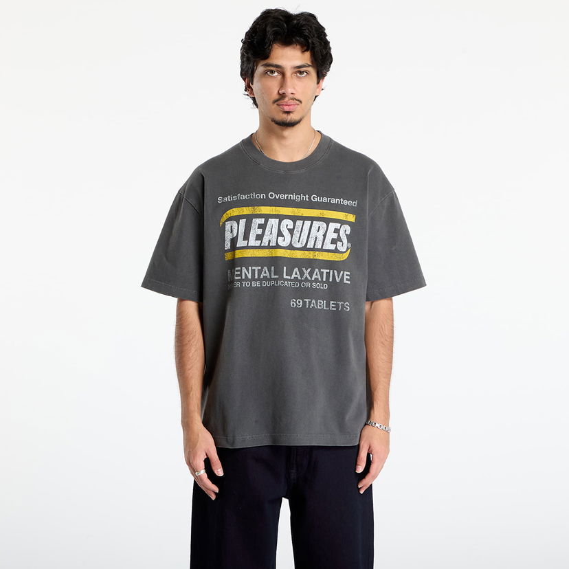 Majica Pleasures Relief Heavyweight T-shirt Siva | P25F041-BLACK