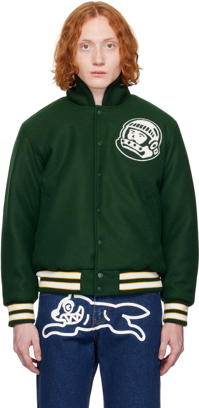 Bomber jakna BILLIONAIRE BOYS CLUB Varsity Astronaut Bomber Jacket Zelena | B24406