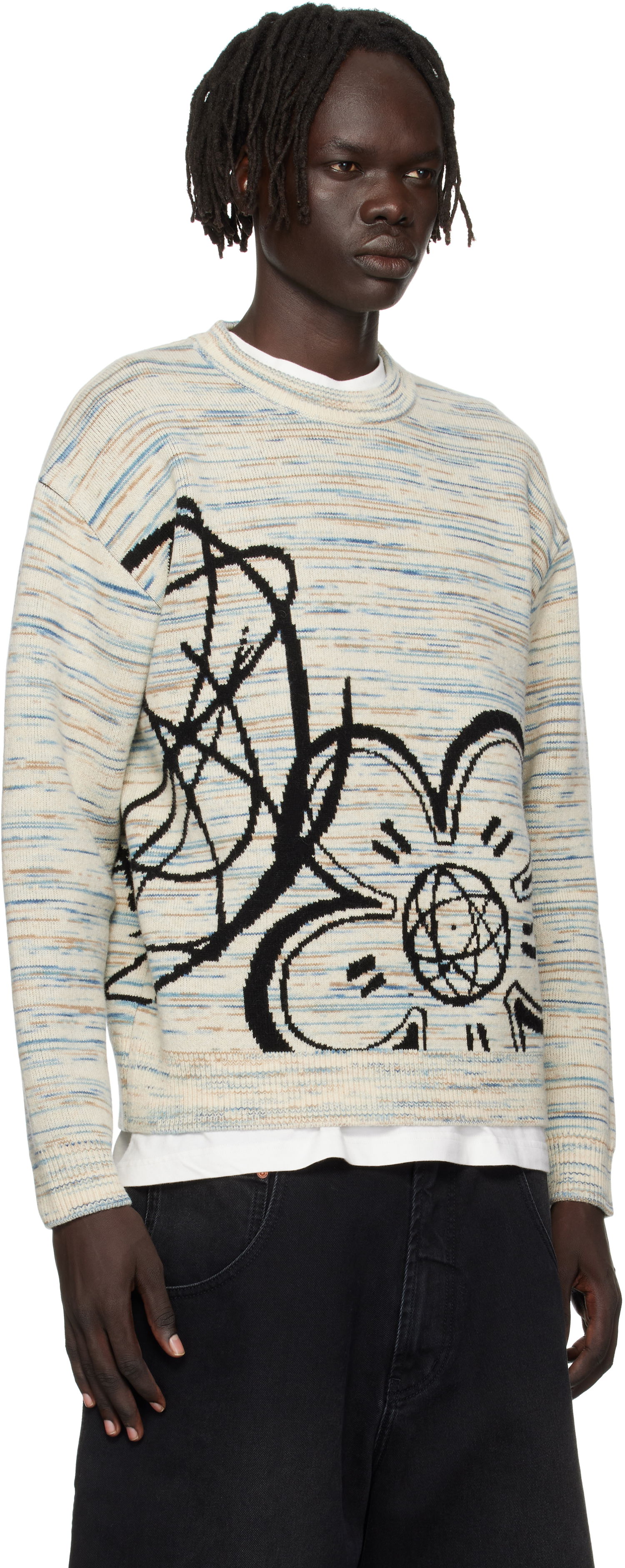 Pleteni pulover KENZO Kenzo Paris Futura 2000 Edition Reversible Sweater Večbarvna | FF65PU7513CJ, 1