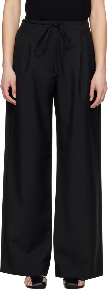 Hlače Róhe Róhe Relaxed Drawstring Trousers Črna | 415-30-007, 0