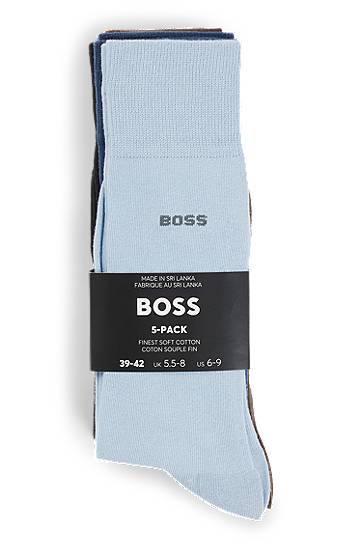 Nogavice BOSS Five-Pack of Cotton-Blend Regular-Length Socks Večbarvna | 50503575, 1