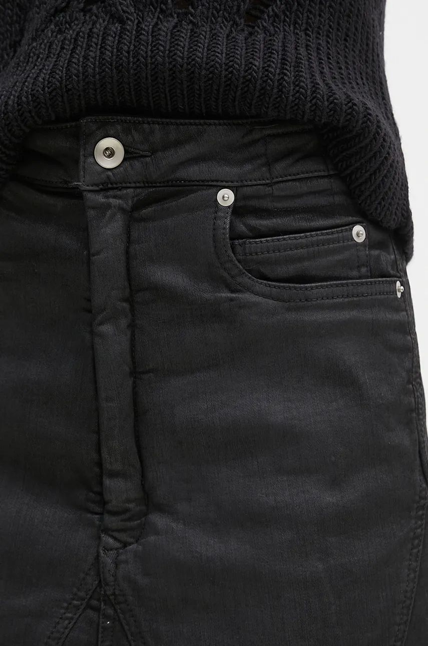 Krila Rick Owens A-Line Mini Skirt Črna | DS02D2340.SBW, 1