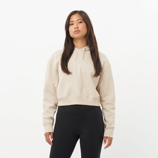 Pulover Salomon Cropped Hoodie Bež | LC2522900