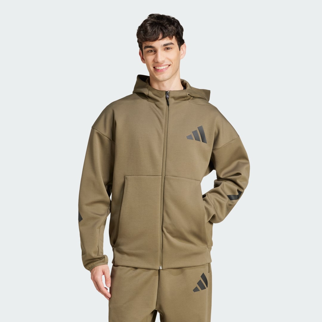 Pulover adidas Performance Z.N.E. Full-Zip Hooded Track Jacket Zelena | JD2910, 0
